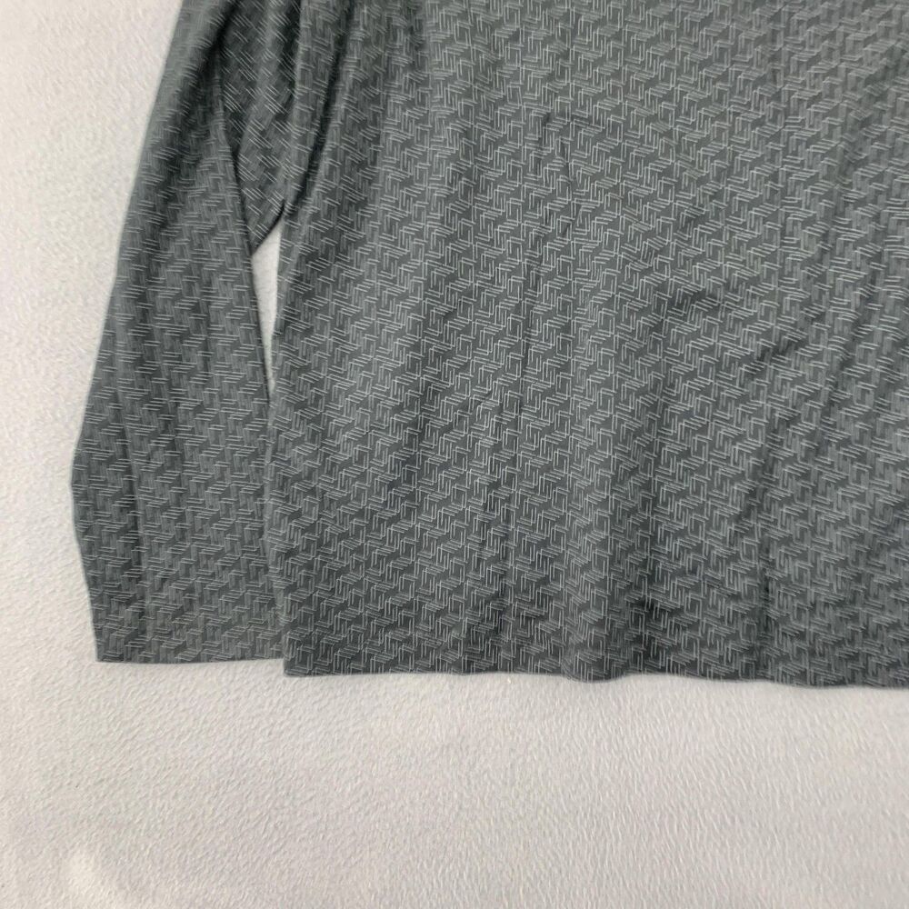 Awearness Kenneth Cole Polo Shirt Mens 2XL Gray Slim Fit Long Sleeve Geometric - Picture 14 of 16